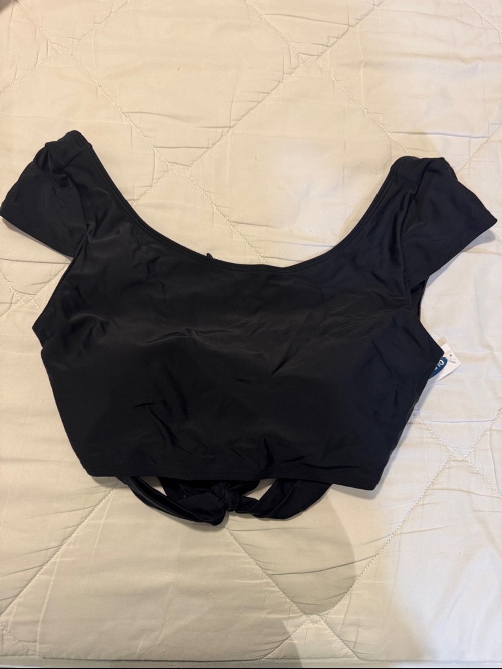 Old Navy Black Women's Swim Crop Top
